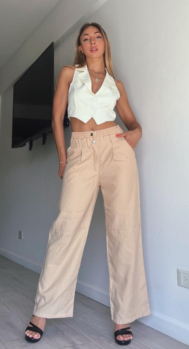 Pantalon Wide Leg Tensel