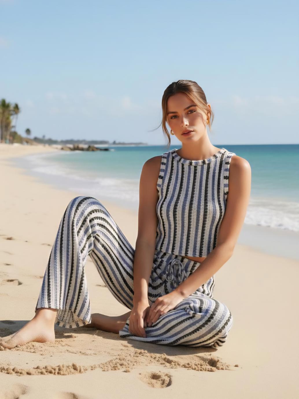 Musculosa de Crochet Rayada