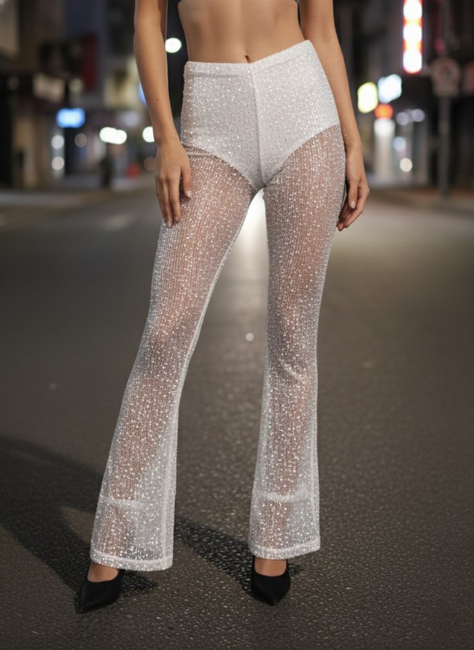 Pantalon oxford de Tul/Lentejuelas