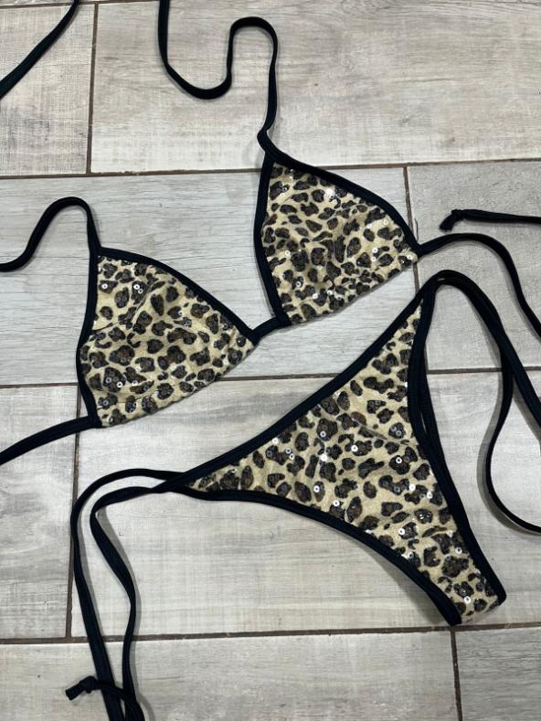 Bikini Print Lentejuelas