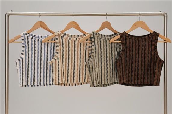Musculosa de Crochet Rayada