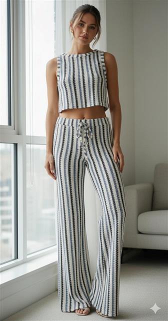 Musculosa de Crochet Rayada