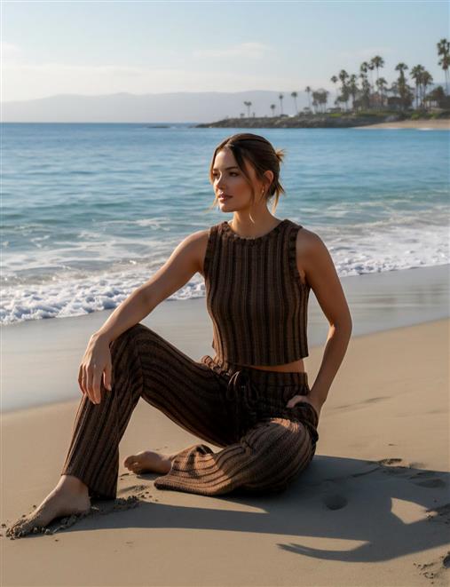 Musculosa de Crochet Rayada