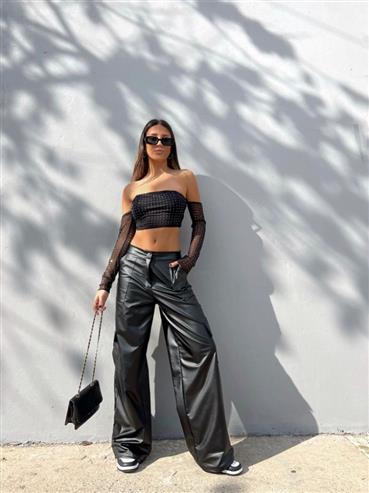 Wide Leg Cargo Engomado